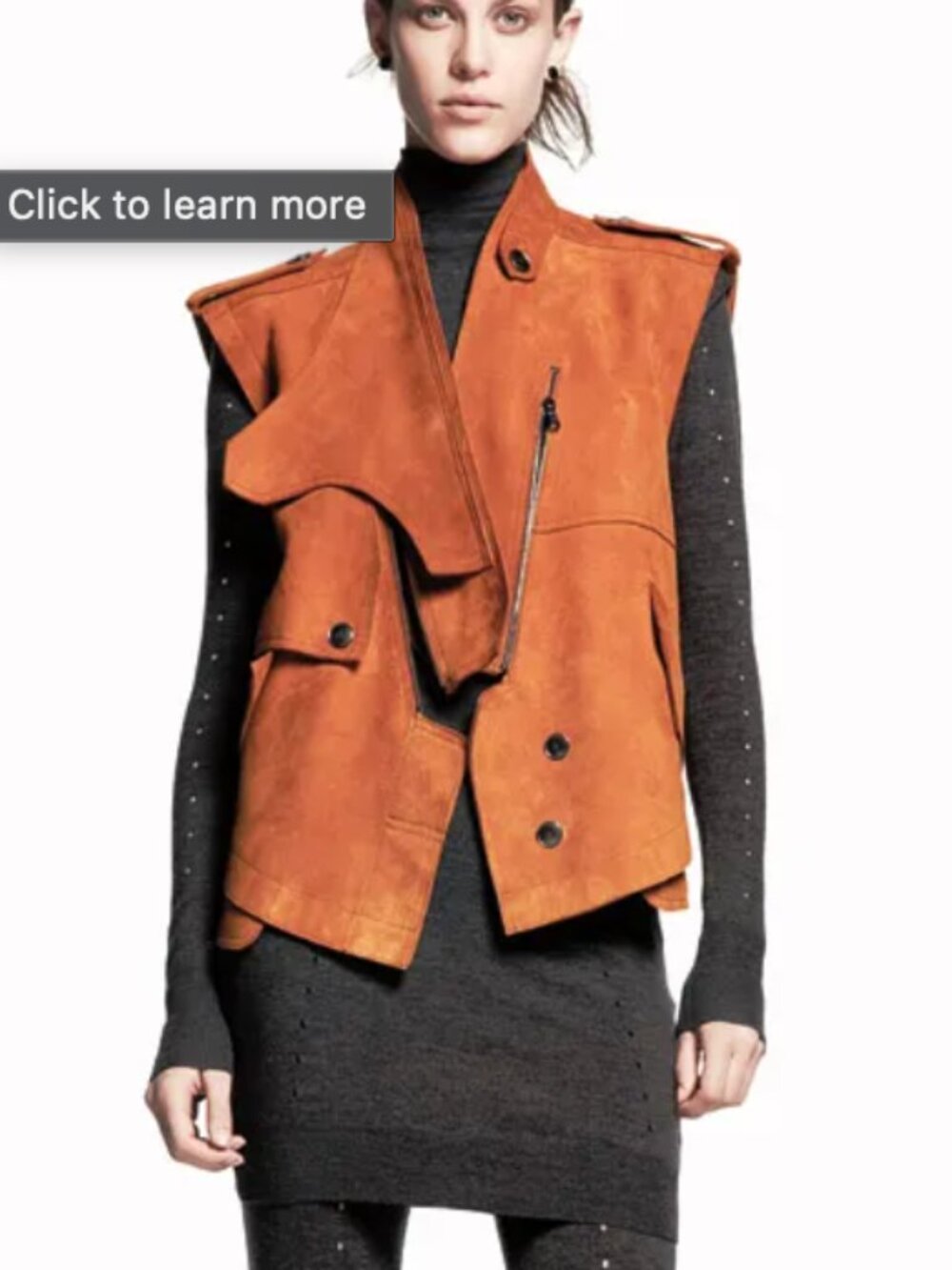 Alexander Wang Suede Biker Vest